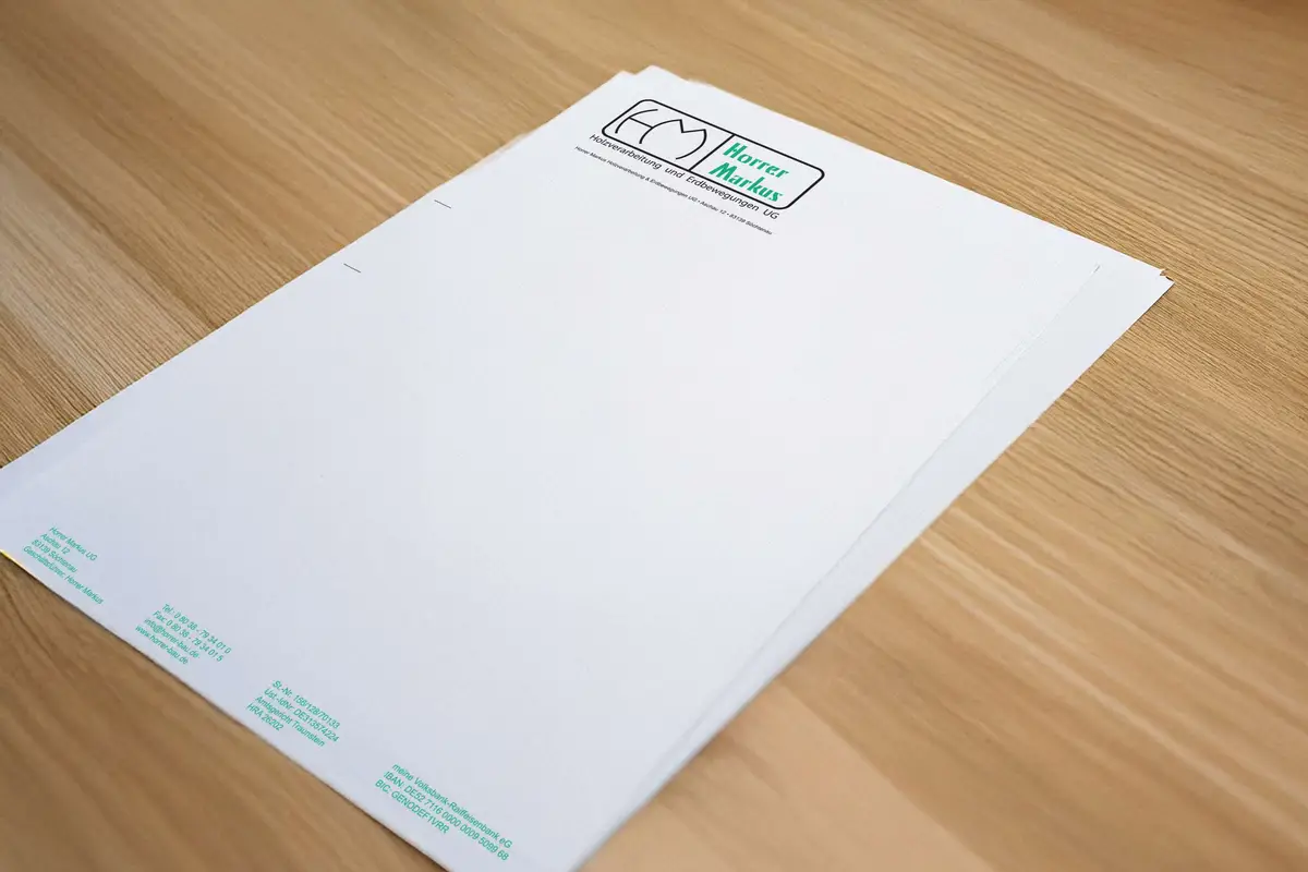 Horrer Markus Holzverarbeitung & Erdbewegungen Briefbogen - modal